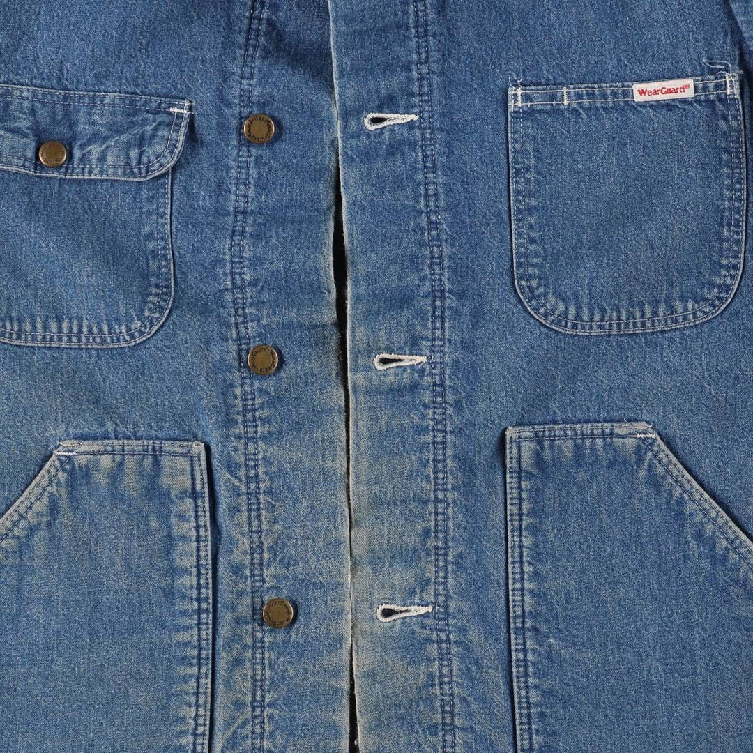 Vintage 1980'S WearGuard denim jacket, made in the USA, size S, men's cotton blue type Vintage Second Hand