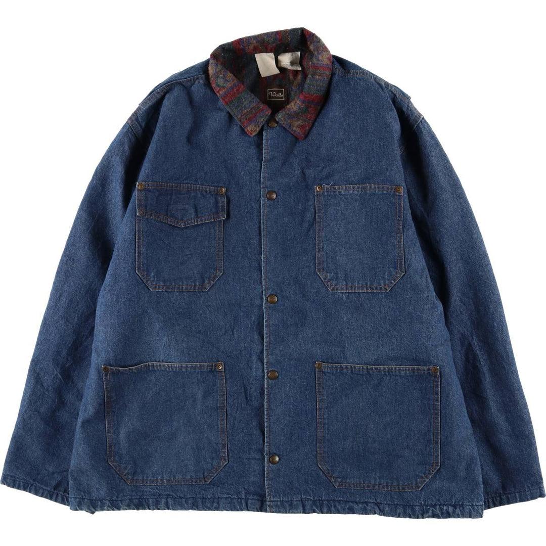 Vintage 1980'S Walls denim coveralls, men's size XXL unclear blue type Vintage Second Hand