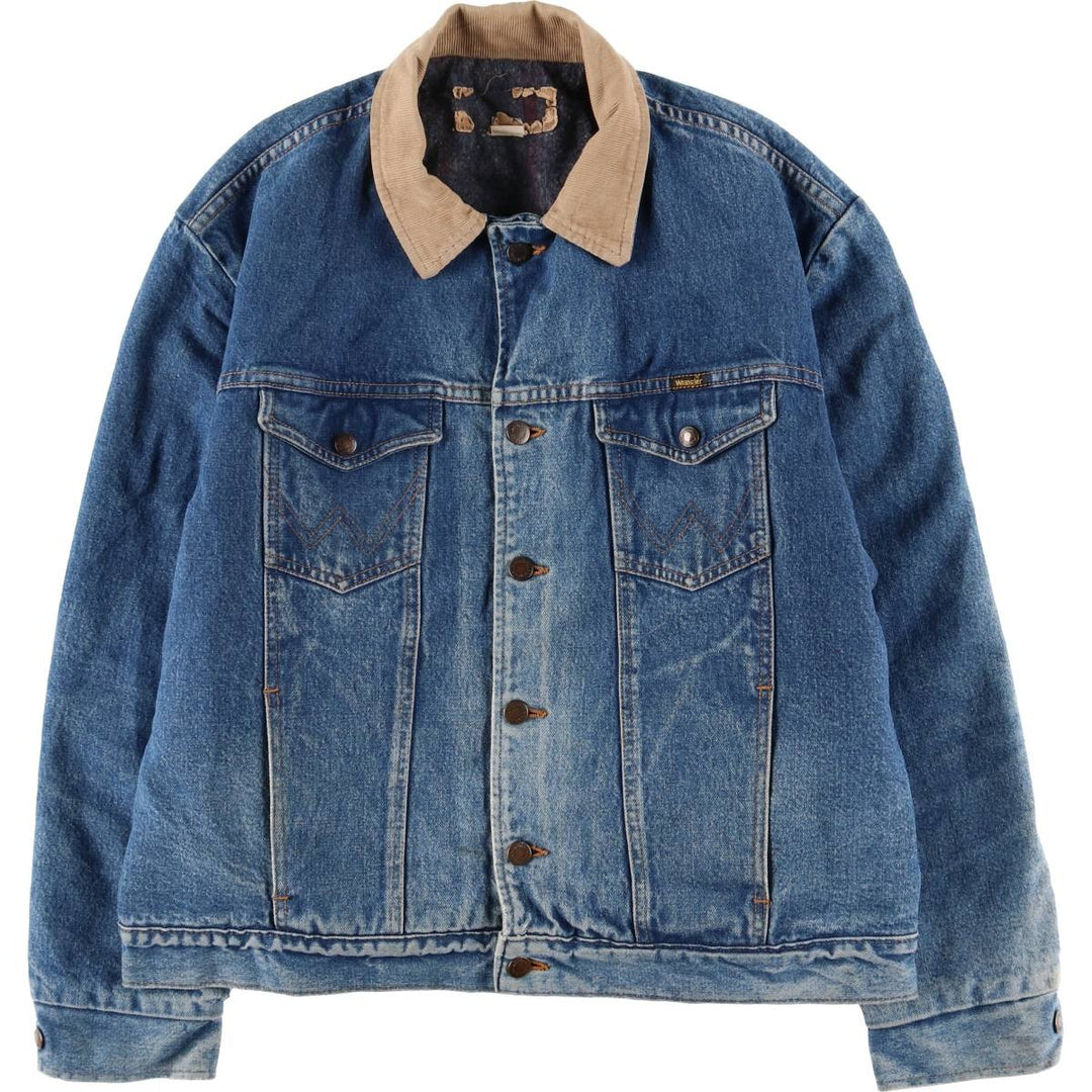 Vintage Wrangler denim jacket, size L, men's size L unclear blue type Vintage Second Hand