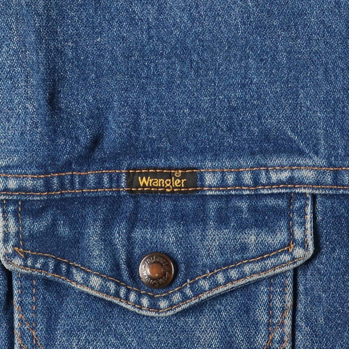 Vintage Wrangler denim jacket, size L, men's size L unclear blue type Vintage Second Hand