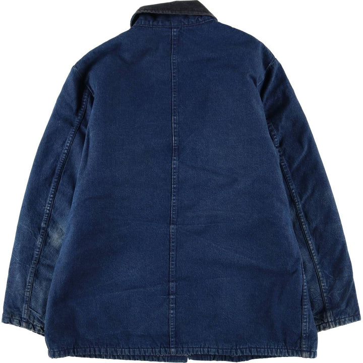 Vintage 1990'S Dickies denim coverall, made in the USA, size L, men's cotton navy blue type Vintage Second Hand