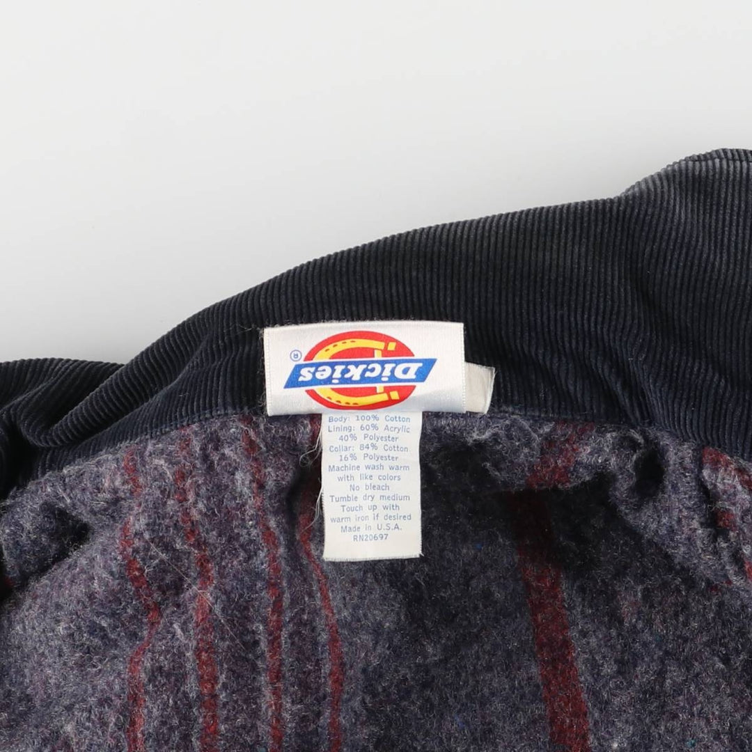 Vintage 1990'S Dickies denim coverall, made in the USA, size L, men's cotton navy blue type Vintage Second Hand