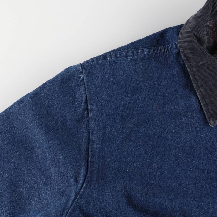 Vintage 1990'S Dickies denim coverall, made in the USA, size L, men's cotton navy blue type Vintage Second Hand