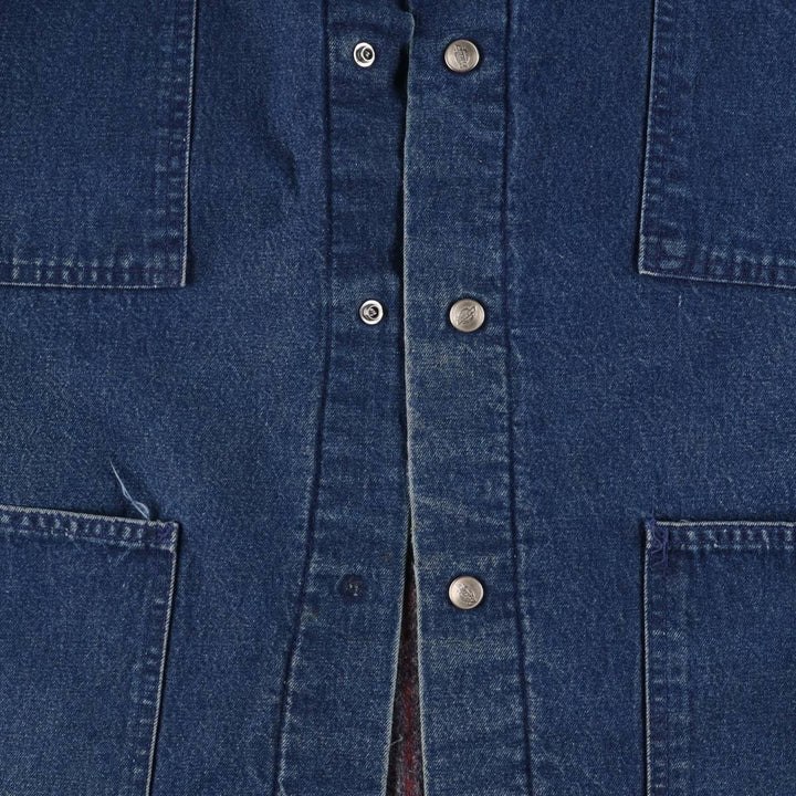 Vintage 1990'S Dickies denim coverall, made in the USA, size L, men's cotton navy blue type Vintage Second Hand