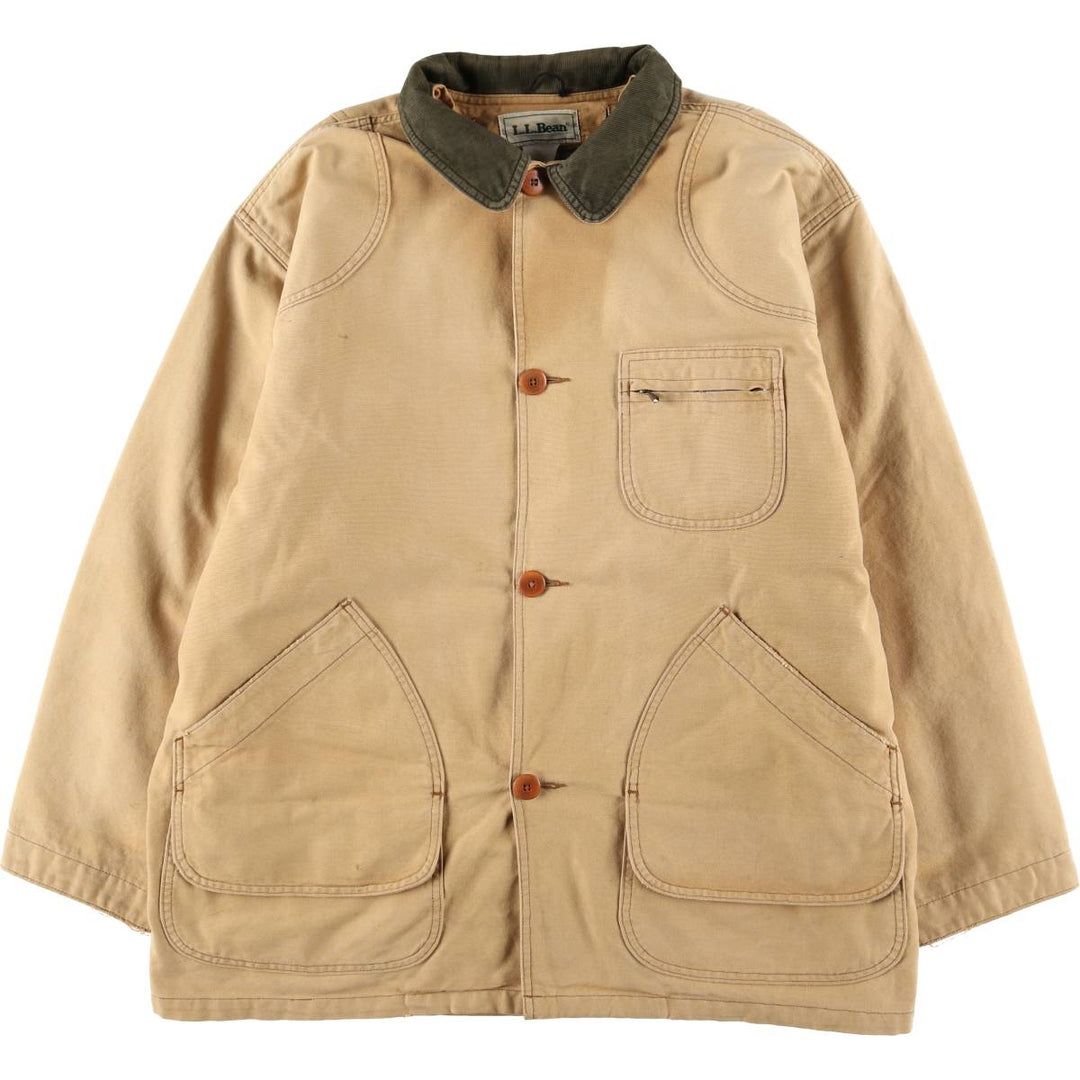 70s-80'S LLBean Duck Hunting Jacket, Men's Size XL unclear Beige type Vintage Second Hand