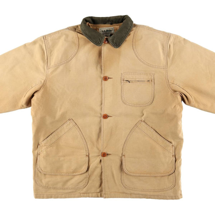 70s-80'S LLBean Duck Hunting Jacket, Men's Size XL unclear Beige type Vintage Second Hand