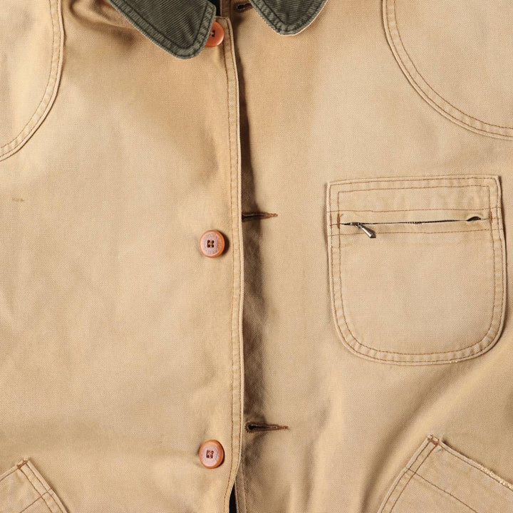 70s-80'S LLBean Duck Hunting Jacket, Men's Size XL unclear Beige type Vintage Second Hand