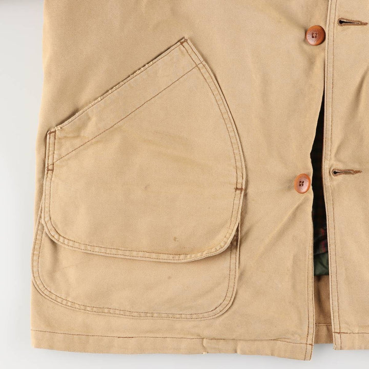 70s-80'S LLBean Duck Hunting Jacket, Men's Size XL unclear Beige type Vintage Second Hand