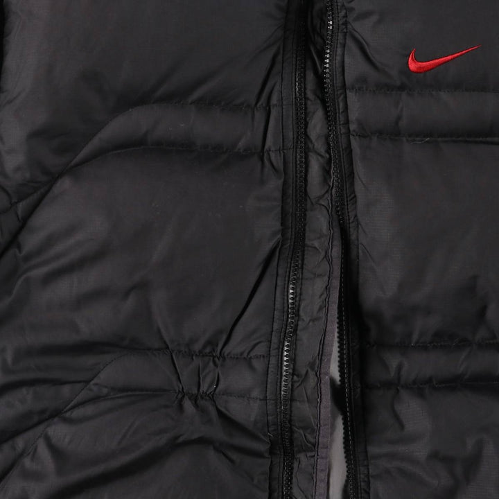 2000'S Nike Ripstop Down Jacket, Men's Size Medium polyester black type Vintage Second Hand