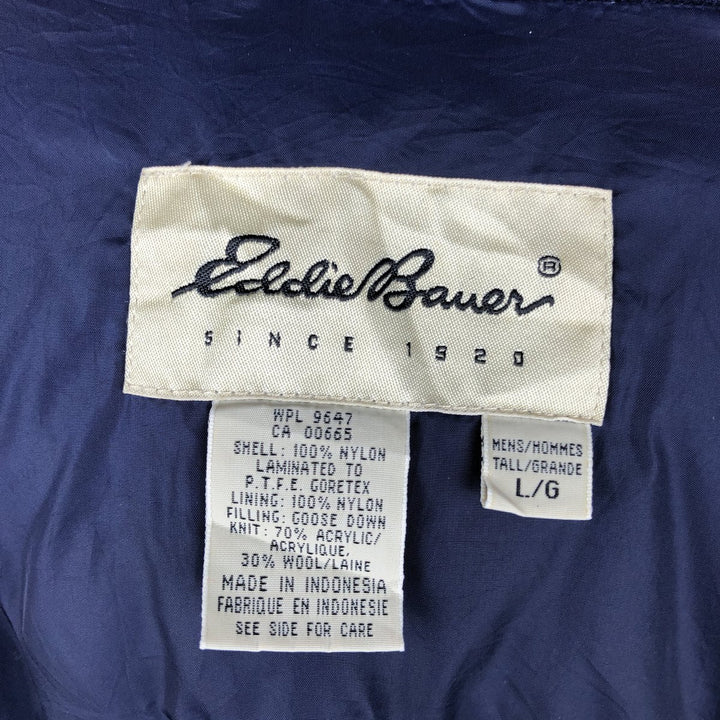 2000'S Eddie Bauer Ridge Line Gore-Tex Goose Down Jacket, Men's Size L Nylon green type Vintage Second Hand