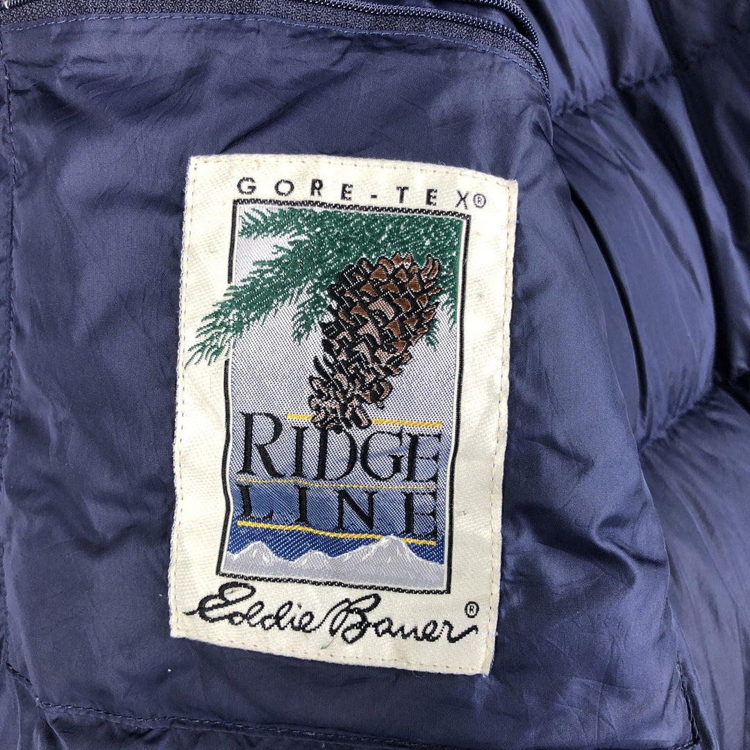 2000'S Eddie Bauer Ridge Line Gore-Tex Goose Down Jacket, Men's Size L Nylon green type Vintage Second Hand