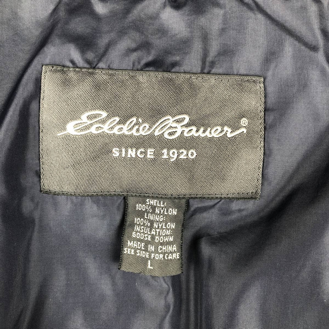 Eddie Bauer Goose Down Jacket, Men's Size L Nylon black type Vintage Second Hand