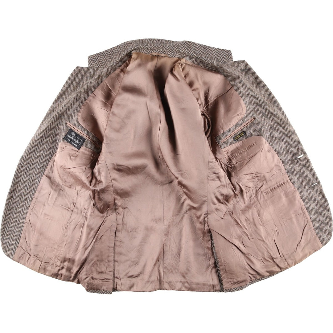 Vintage Egon Von Furstenberg herringbone tweed jacket, made in Italy, size M. unclear Beige type Vintage Second Hand