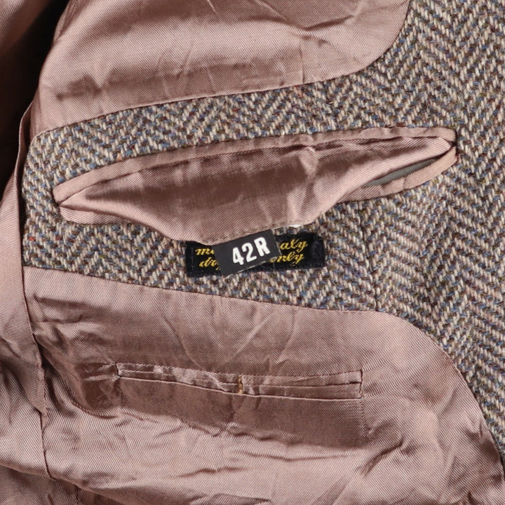 Vintage Egon Von Furstenberg herringbone tweed jacket, made in Italy, size M. unclear Beige type Vintage Second Hand