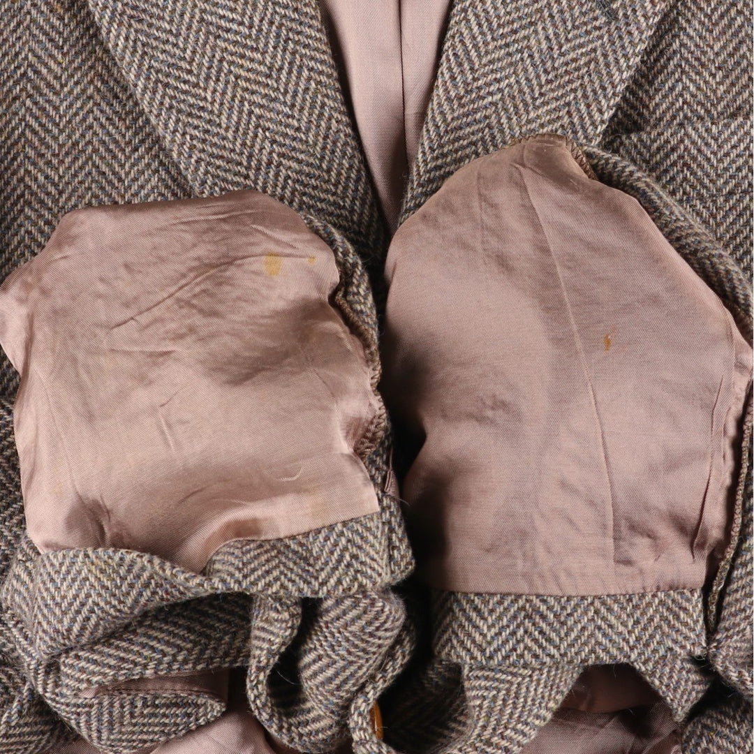 Vintage Egon Von Furstenberg herringbone tweed jacket, made in Italy, size M. unclear Beige type Vintage Second Hand