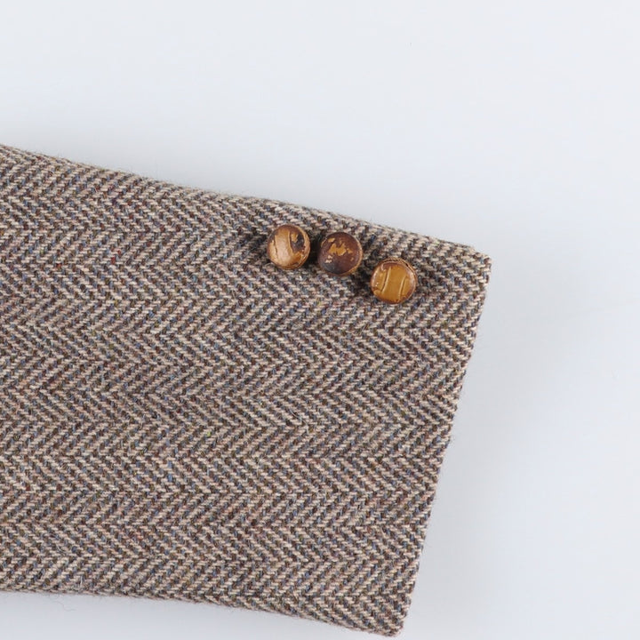 Vintage Egon Von Furstenberg herringbone tweed jacket, made in Italy, size M. unclear Beige type Vintage Second Hand