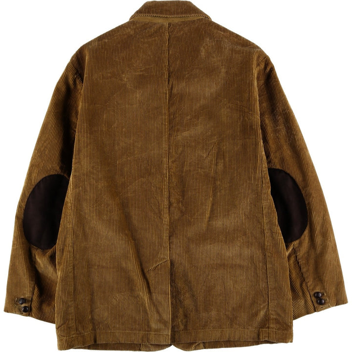 90s-00'S LLBean Corduroy Tailored Jacket, Men's Size L cotton beige type brown Vintage Second Hand
