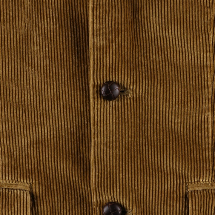 90s-00'S LLBean Corduroy Tailored Jacket, Men's Size L cotton beige type brown Vintage Second Hand