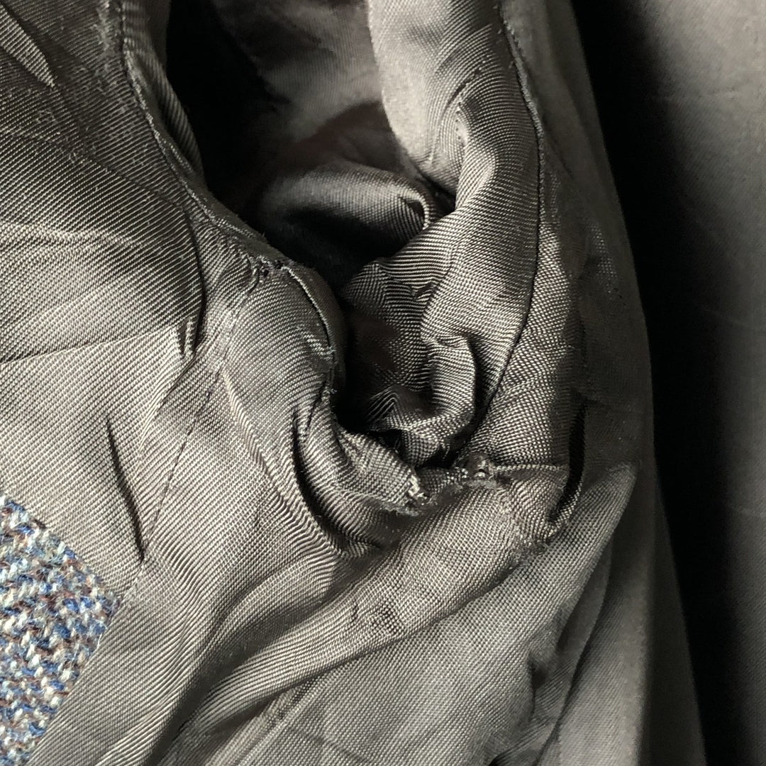 Haggar Imperial Herringbone Wool Tailored Jacket, Made in USA, Men's Size Medium wool brown type Vintage Second Hand