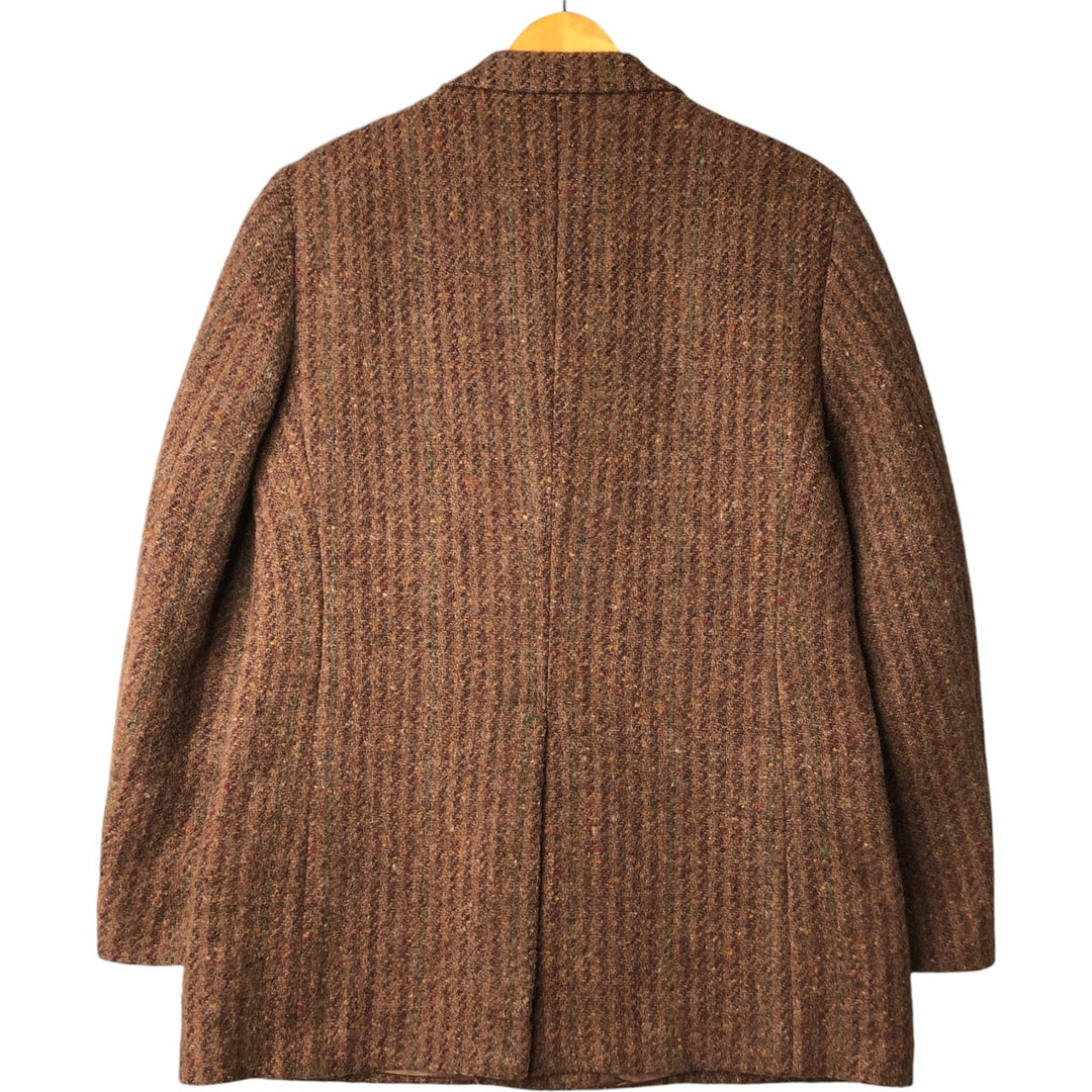 FILENE'S ROBERT STOCK Stripe Pattern Peak Lapel Double-Breasted Color Nep Wool Tailored Jacket wool brown type Vintage Second Hand