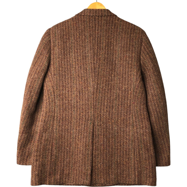 FILENE'S ROBERT STOCK Stripe Pattern Peak Lapel Double-Breasted Color Nep Wool Tailored Jacket wool brown type Vintage Second Hand