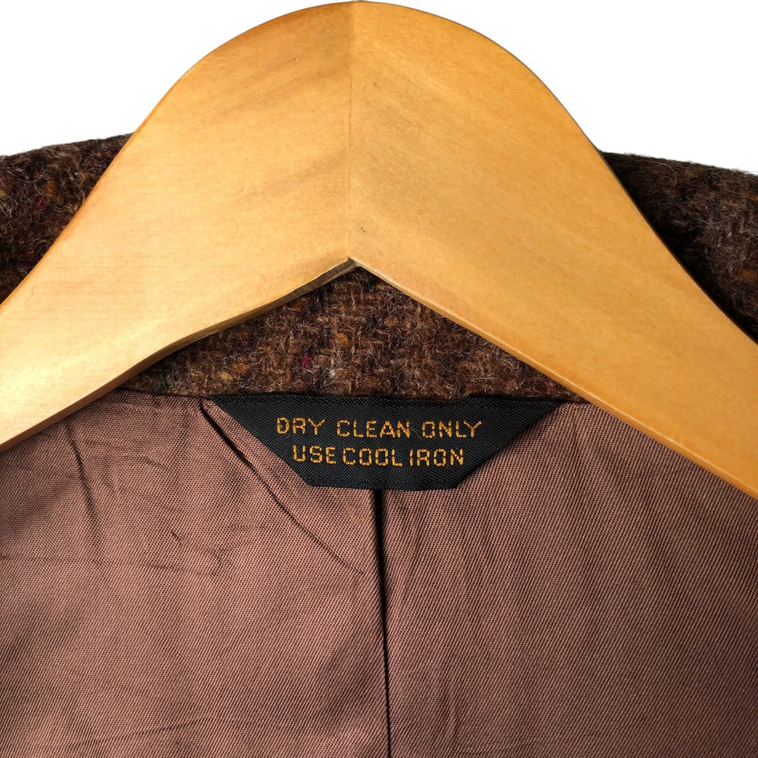 FILENE'S ROBERT STOCK Stripe Pattern Peak Lapel Double-Breasted Color Nep Wool Tailored Jacket wool brown type Vintage Second Hand