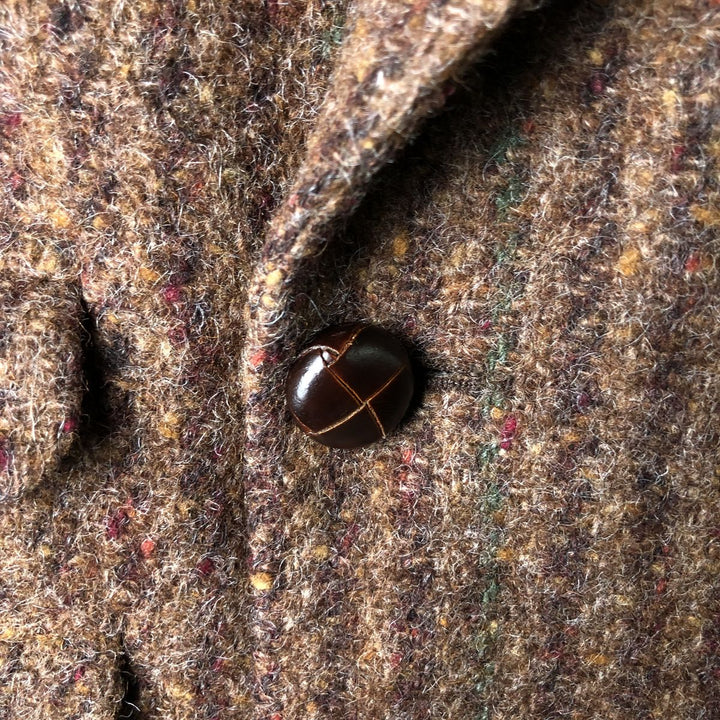 FILENE'S ROBERT STOCK Stripe Pattern Peak Lapel Double-Breasted Color Nep Wool Tailored Jacket wool brown type Vintage Second Hand