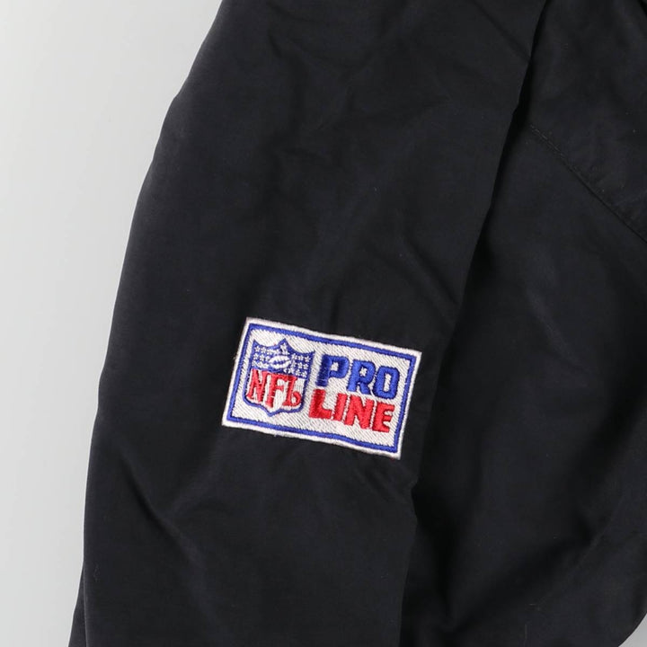 90'S Starter NFL Jacksonville Jaguars Tiger Pattern V-Neck Reversible Nylon Pullover, Men's Size XL Nylon black type Vintage Second Hand