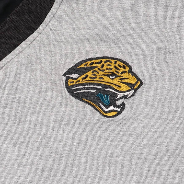 90'S Starter NFL Jacksonville Jaguars Tiger Pattern V-Neck Reversible Nylon Pullover, Men's Size XL Nylon black type Vintage Second Hand