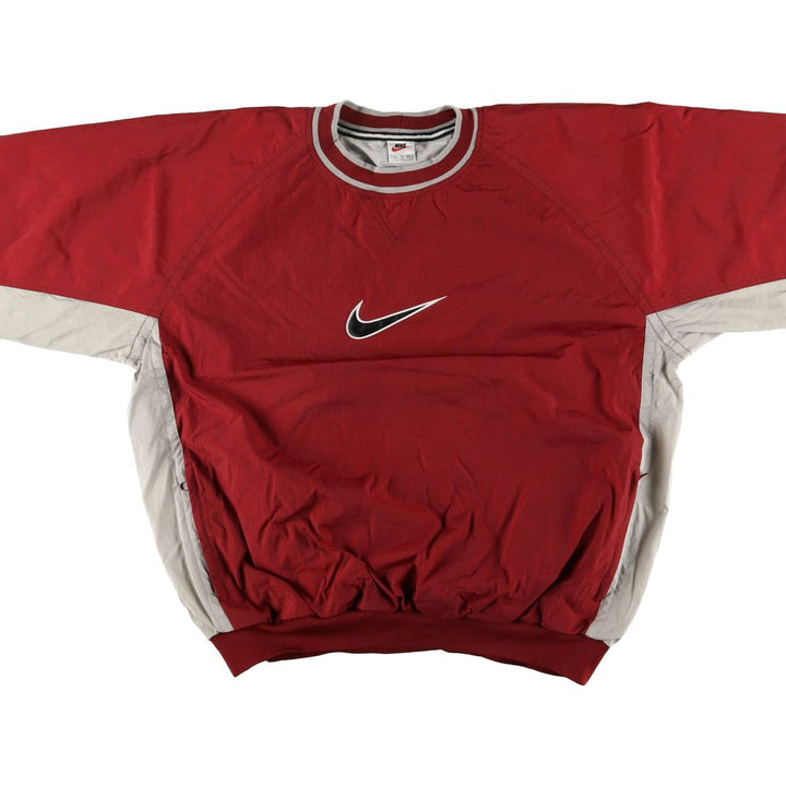 90'S Nike Nylon Pullover, Men's XL, Vintage Nylon red type Vintage Second Hand