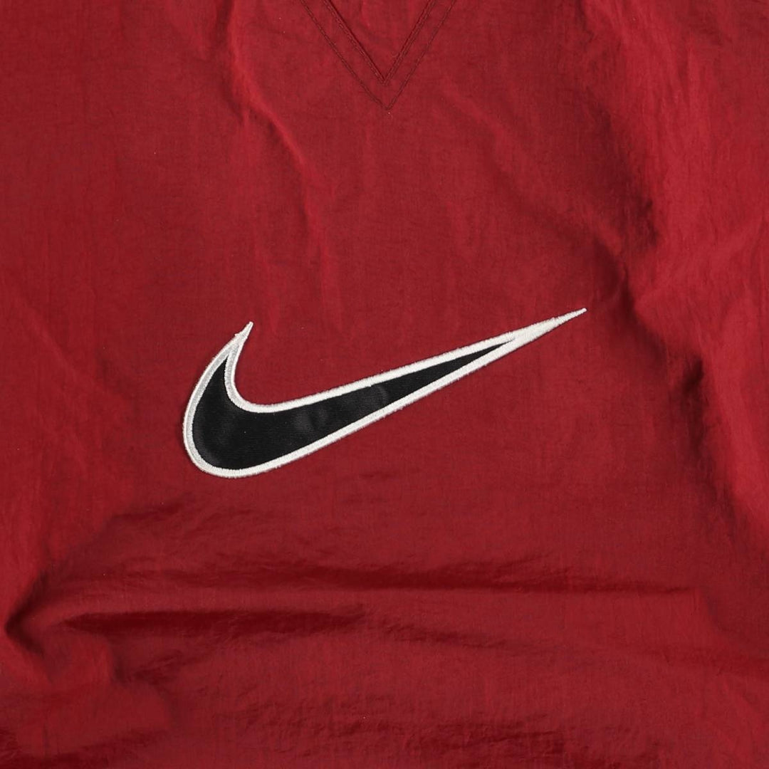 90'S Nike Nylon Pullover, Men's XL, Vintage Nylon red type Vintage Second Hand