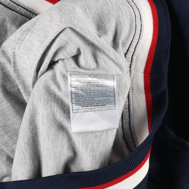 90'S Nike V-neck nylon pullover, men's size L, vintage Nylon navy blue type Vintage Second Hand