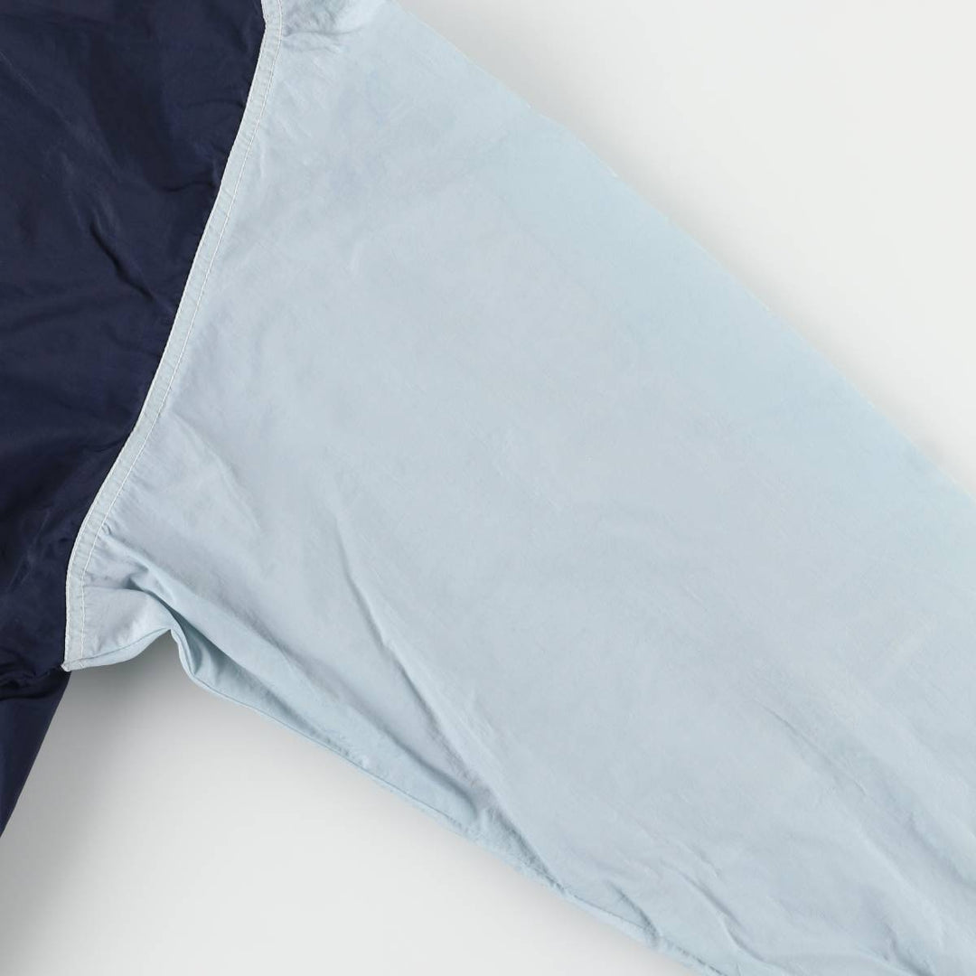 90'S Nike V-neck nylon pullover, men's size L, vintage Nylon navy blue type Vintage Second Hand