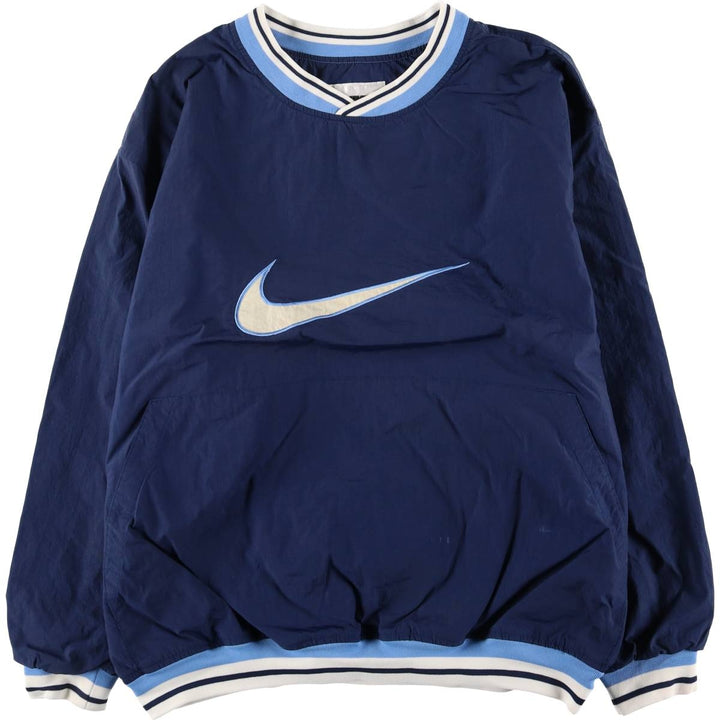 90'S Nike V-neck nylon pullover, men's XXL size, vintage Nylon navy blue type Vintage Second Hand