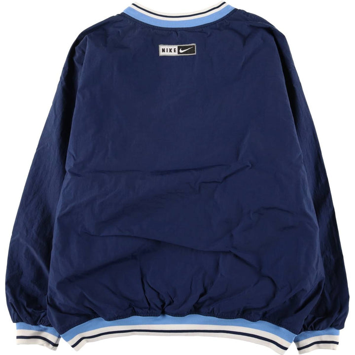 90'S Nike V-neck nylon pullover, men's XXL size, vintage Nylon navy blue type Vintage Second Hand