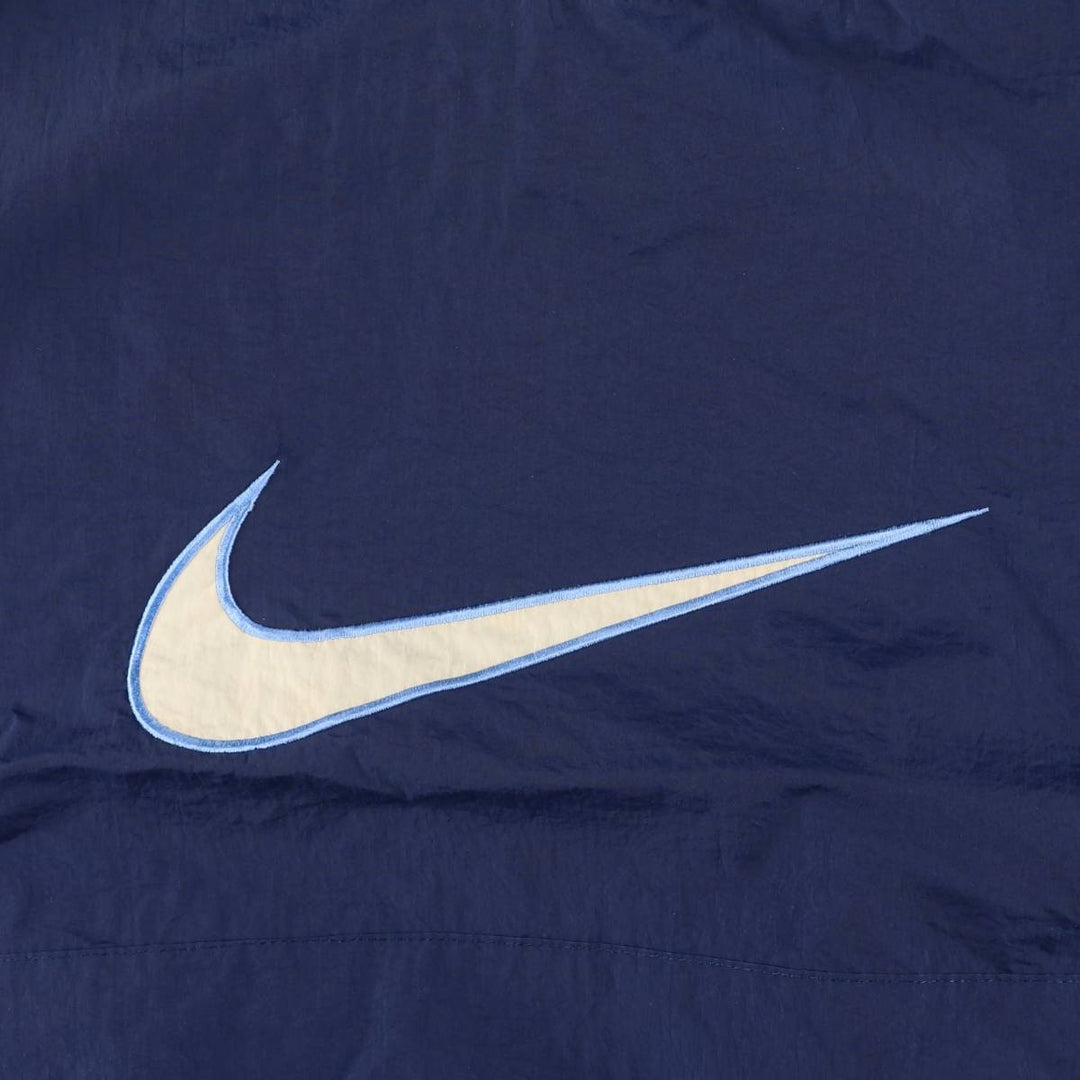 90'S Nike V-neck nylon pullover, men's XXL size, vintage Nylon navy blue type Vintage Second Hand