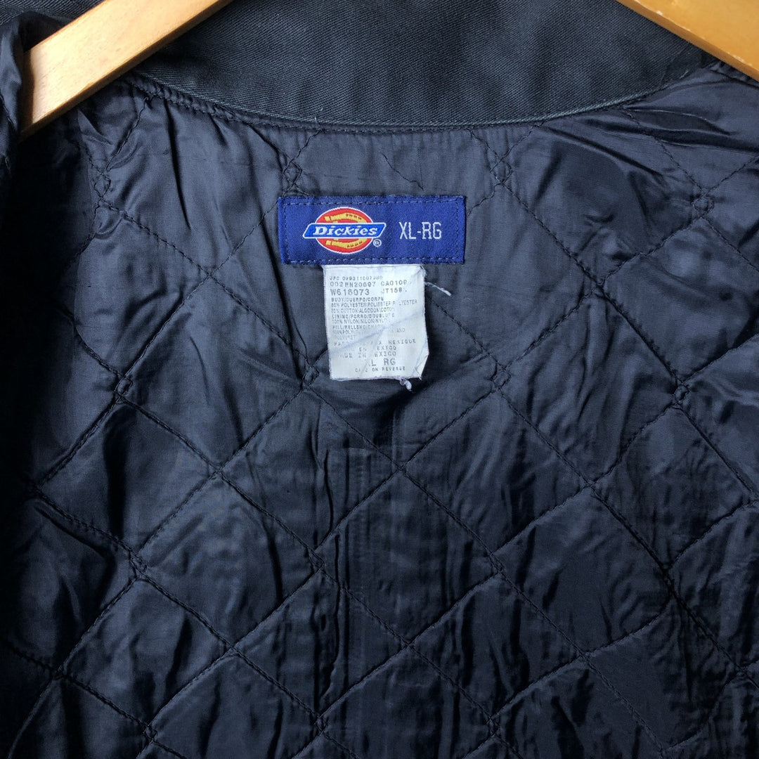 Dickies padded work jacket, men's size XL polyester black type Vintage Second Hand