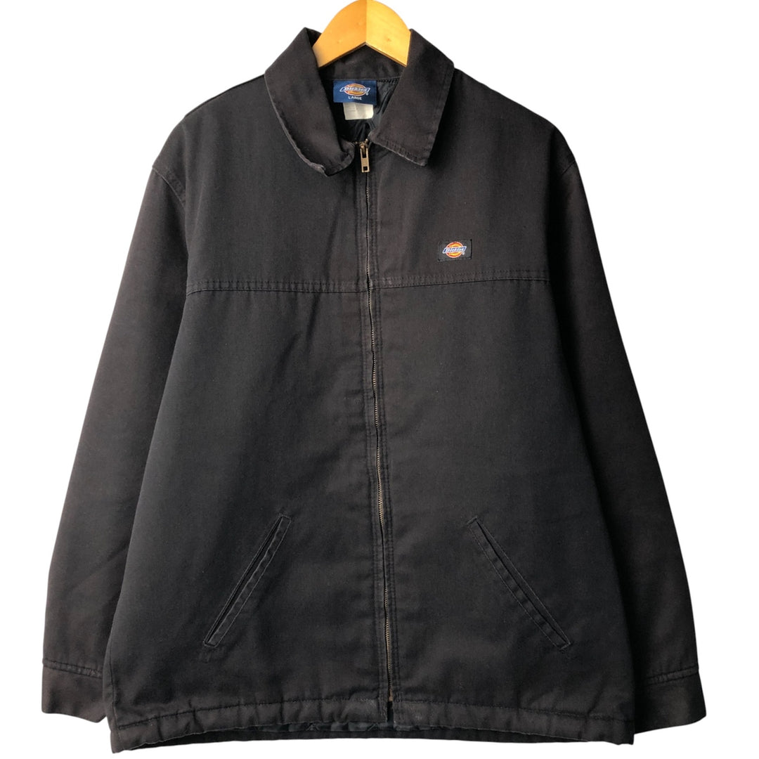 Dickies padded work jacket, men's size L polyester black type Vintage Second Hand