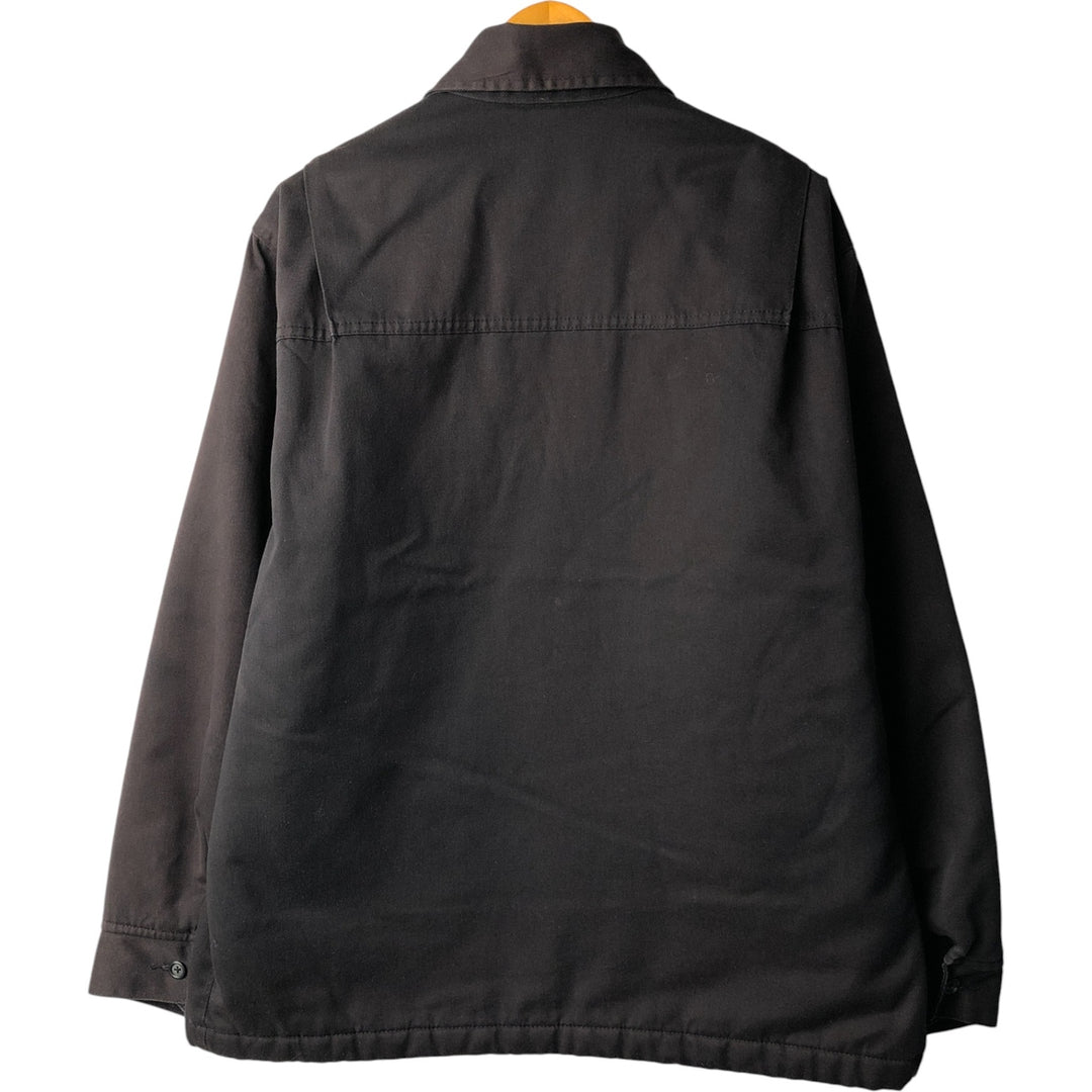 Dickies padded work jacket, men's size L polyester black type Vintage Second Hand