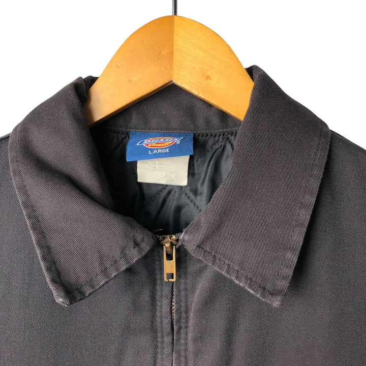 Dickies padded work jacket, men's size L polyester black type Vintage Second Hand
