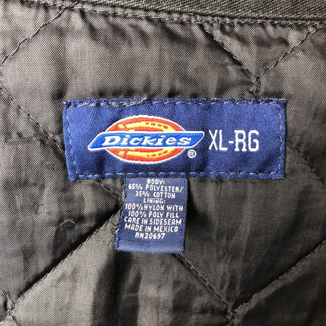 Dickies padded work jacket, men's size XL polyester black type Vintage Second Hand
