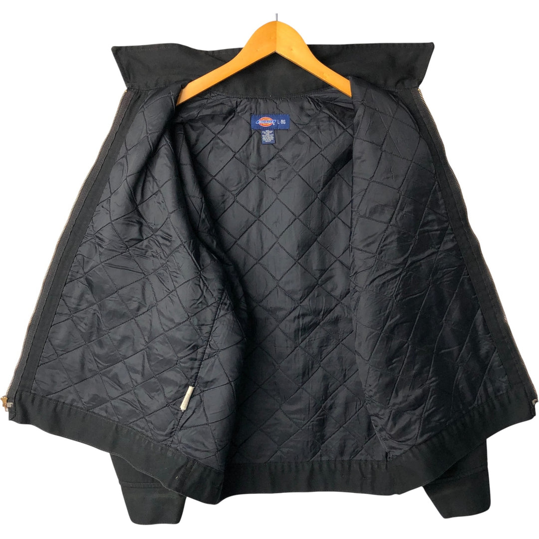 Dickies padded work jacket, men's size L polyester black type Vintage Second Hand