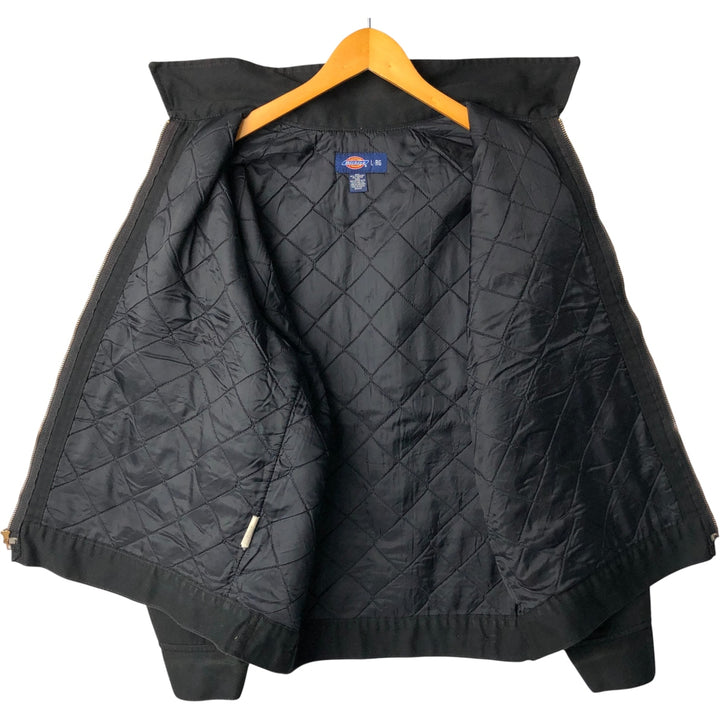 Dickies padded work jacket, men's size L polyester black type Vintage Second Hand