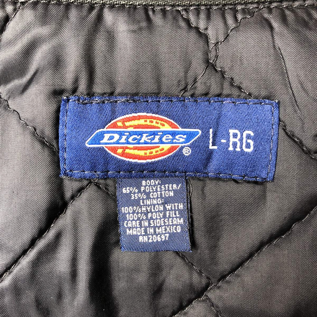 Dickies padded work jacket, men's size L polyester black type Vintage Second Hand