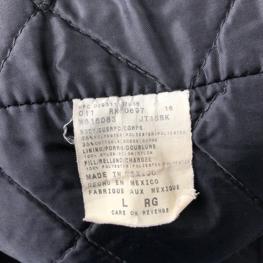 Dickies padded work jacket, men's size L polyester black type Vintage Second Hand