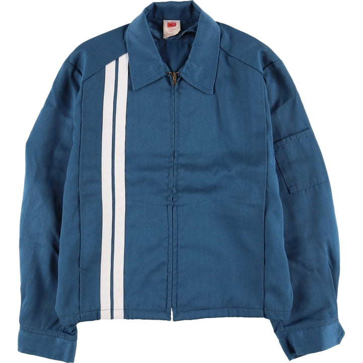 Vintage 1970'S Lion Uniform Work Jacket, Men's Size Medium polyester blue type Vintage Second Hand