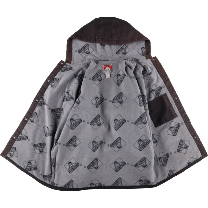 Oversized Ben Davis hooded work jacket, men's size XXXL cotton black type Vintage Second Hand