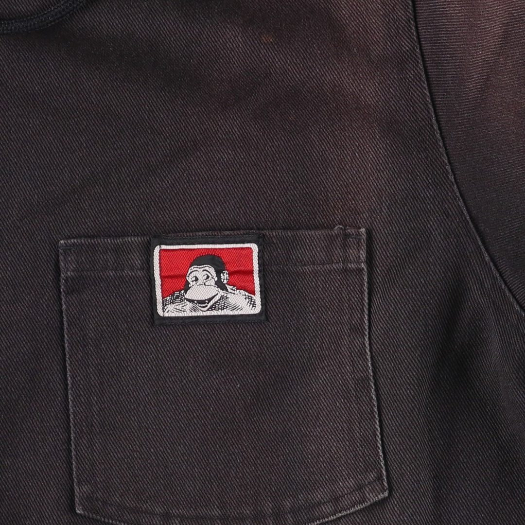 Oversized Ben Davis hooded work jacket, men's size XXXL cotton black type Vintage Second Hand