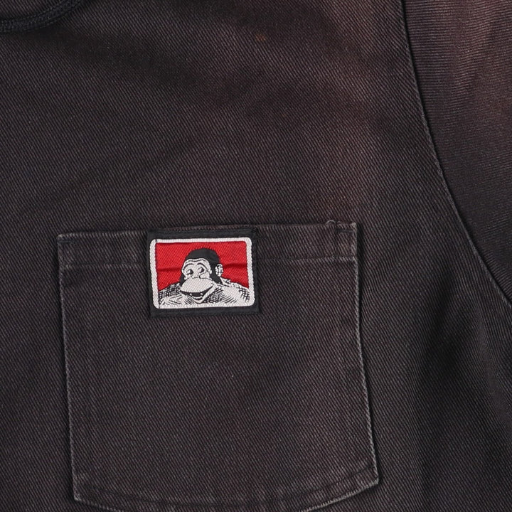 Oversized Ben Davis hooded work jacket, men's size XXXL cotton black type Vintage Second Hand