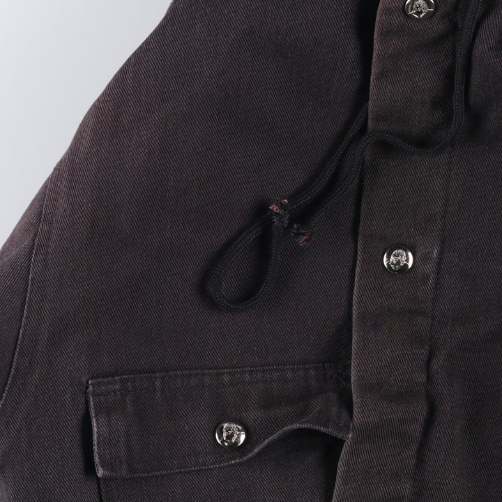 Oversized Ben Davis hooded work jacket, men's size XXXL cotton black type Vintage Second Hand